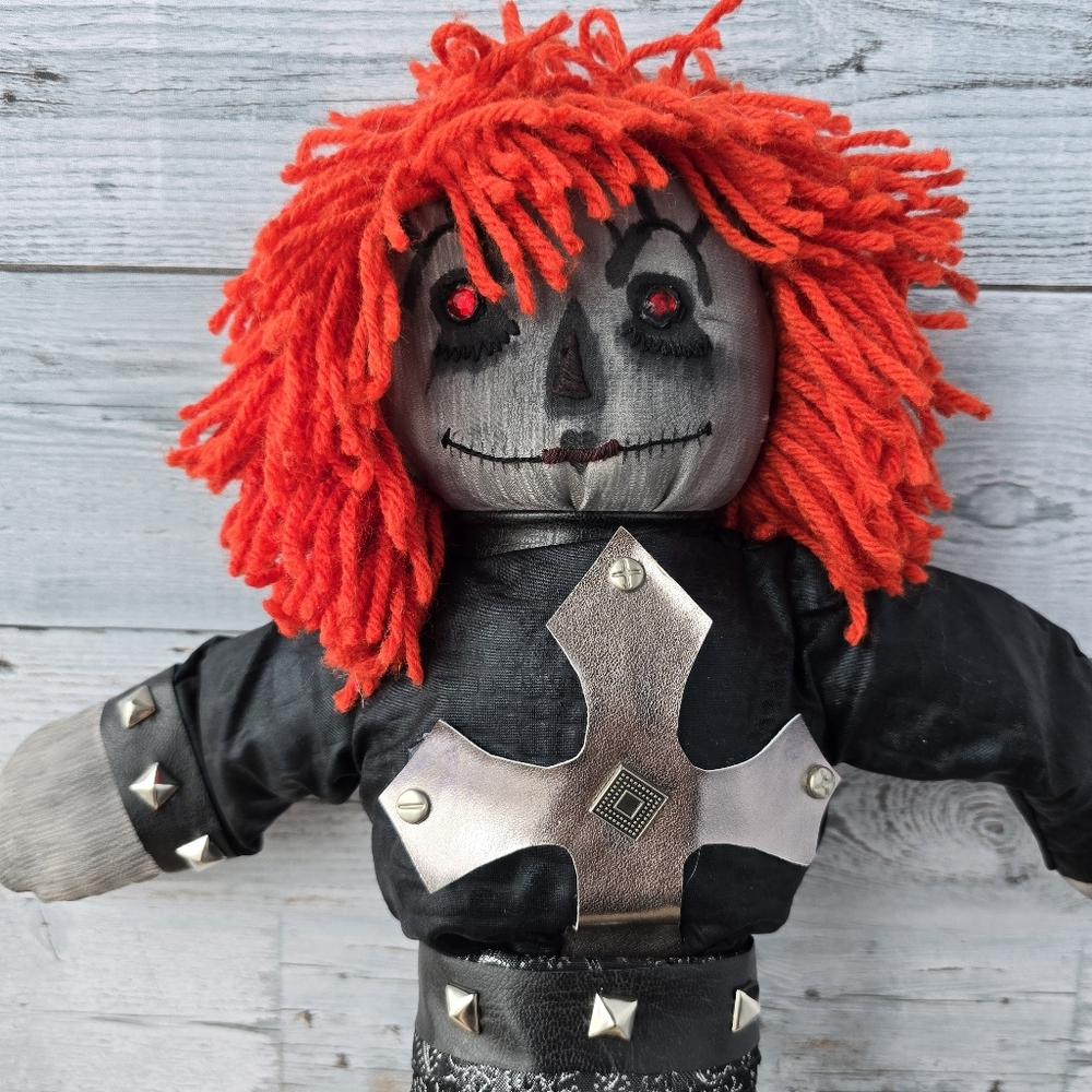 Creepy Gothic Style Rag Doll Plush Demonic Halloween 18" - Picture 2 of 9